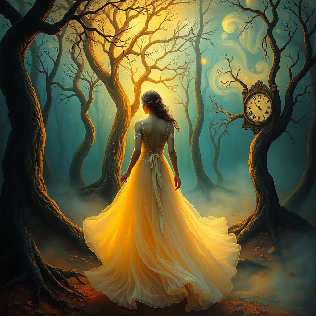 Ethereal Forest Dream in Vibrant, Fauvist Colors