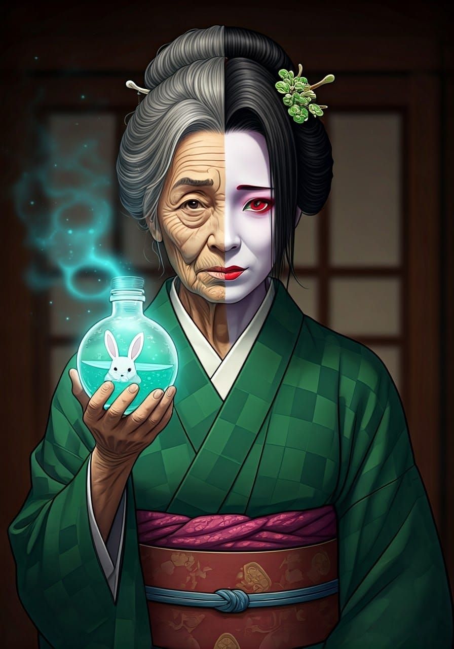 Mystical Youthful Transformation in Whimsical Japanese Style