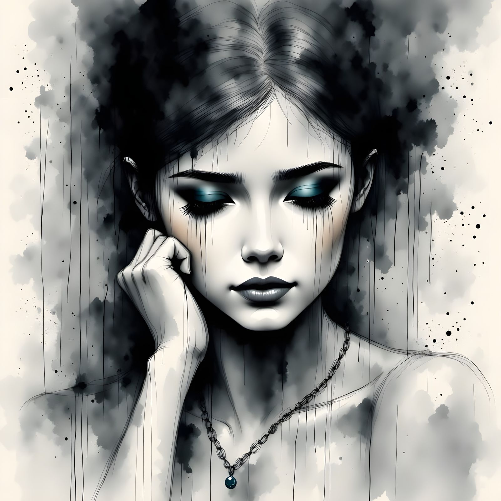 Norse Goddess with Shy Blue Eyes