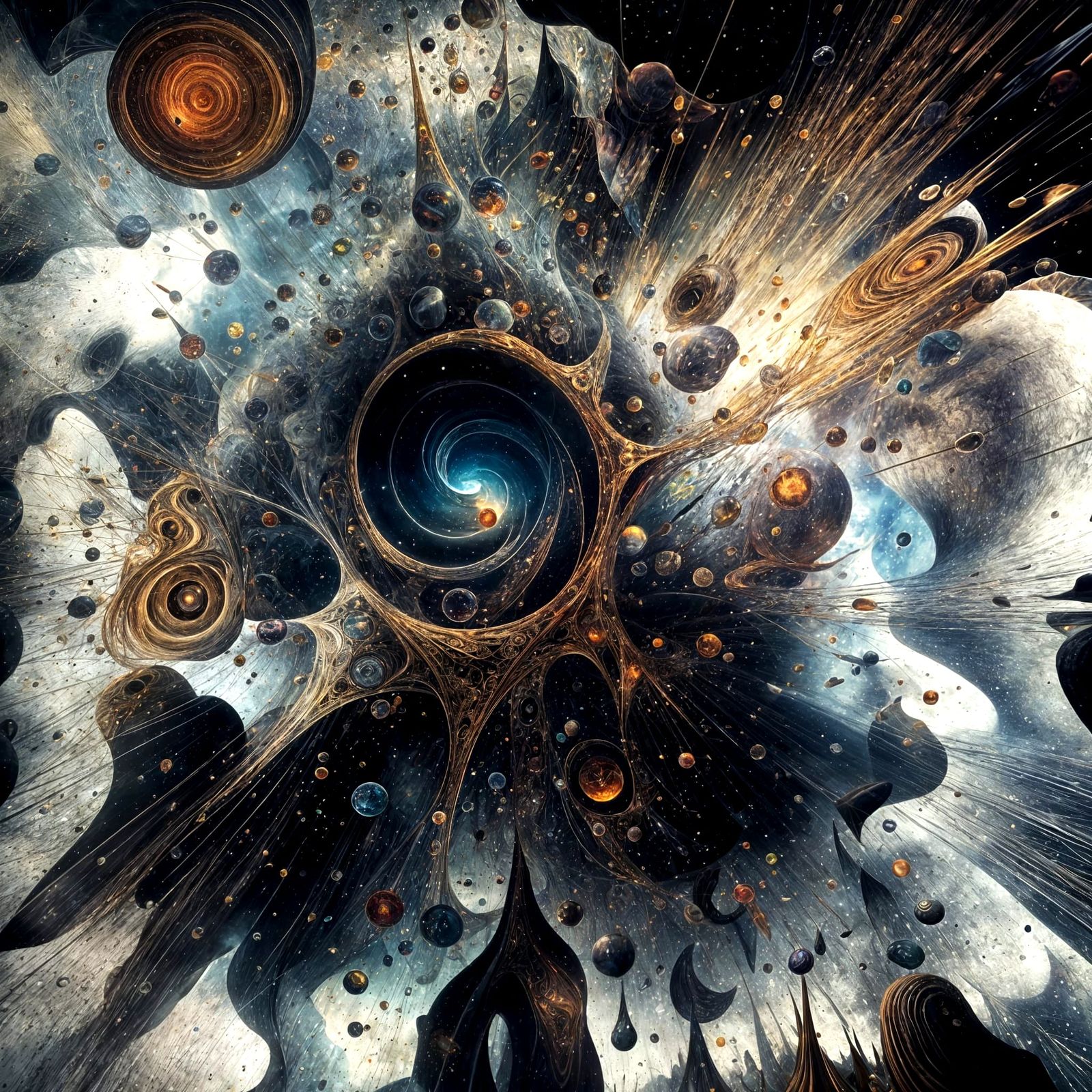 Surreal Spacetime Ripple with Fractal Edge