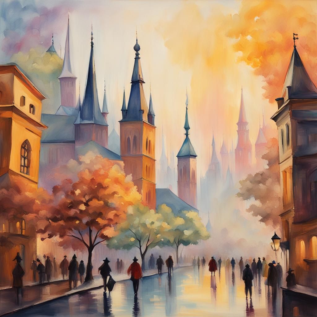 Ethereal Masterpiece of Old Town's Majestic Spires