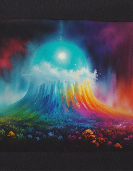 Psychedelic Landscape in Heidelberg School Style