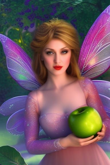 Whimsical Fairy Portrait in Hyperealistic Fantasy Style