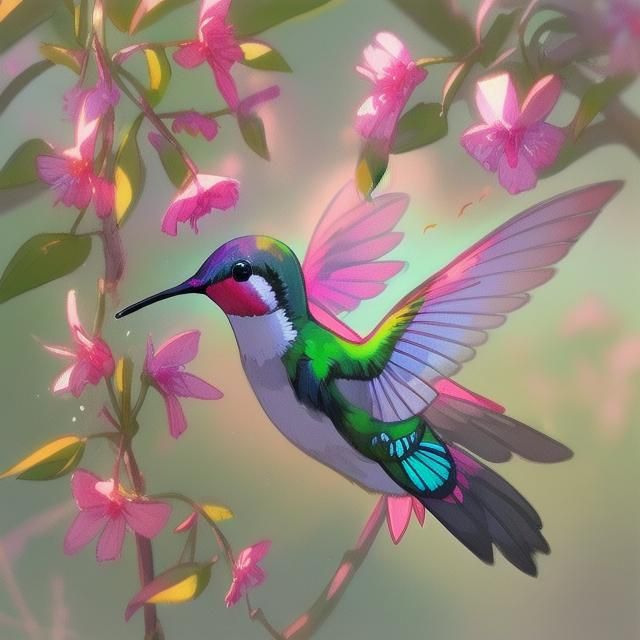 Hummingbird in Vibrant North Carolina Setting