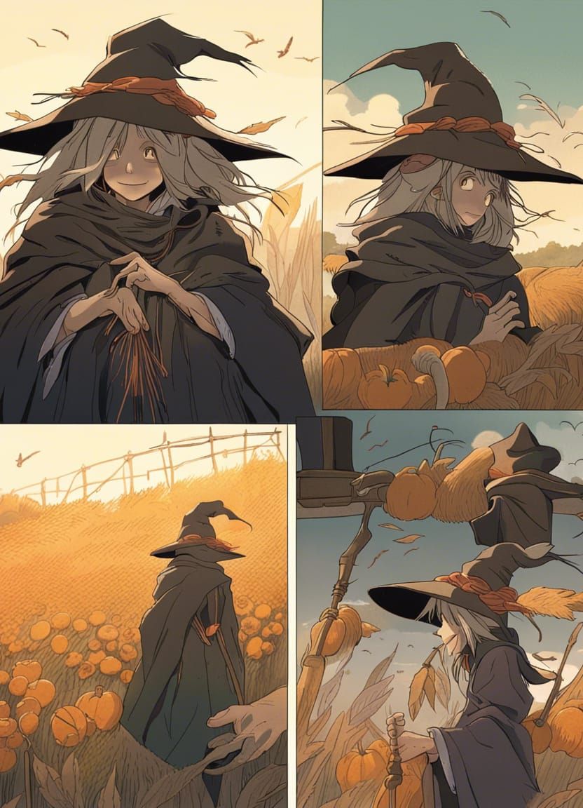 Mystical Scarecrow Familiar with Magical Diagrams