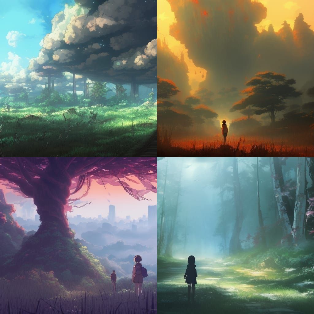 Whimsical Post Apocalyptic Dreamscape in Vibrant Colors