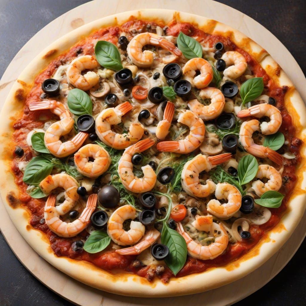 Seafood Pizza Masterpiece with Fresh Catch