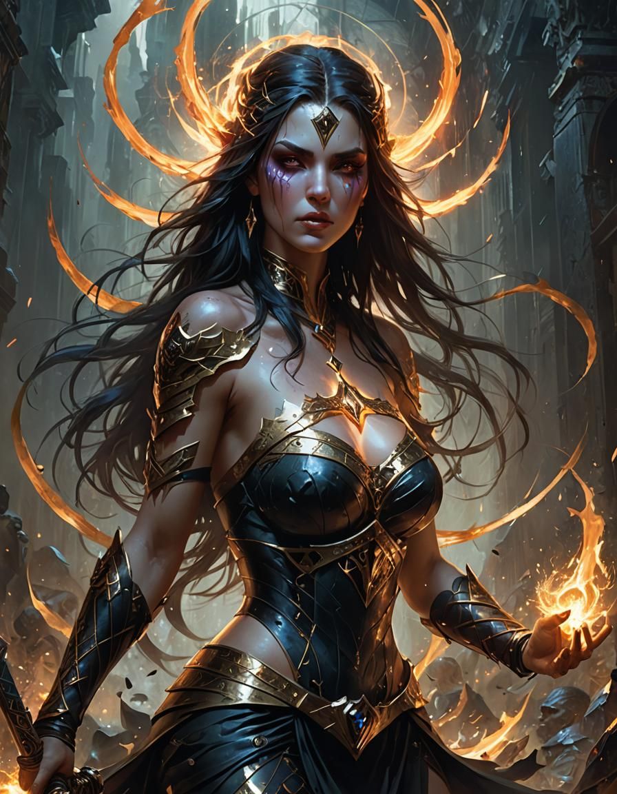 Goddess of War in Ethereal Disintegration