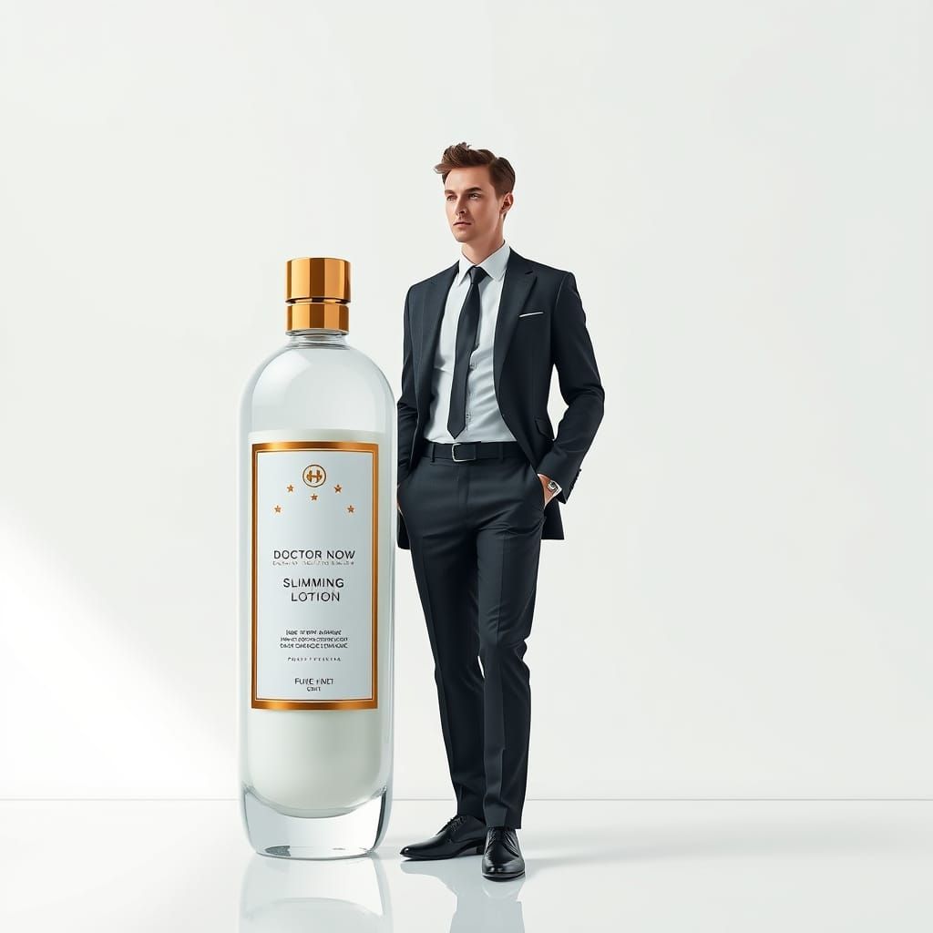 Doctor Now's Futuristic Slimming Lotion in a Luxury Bottle