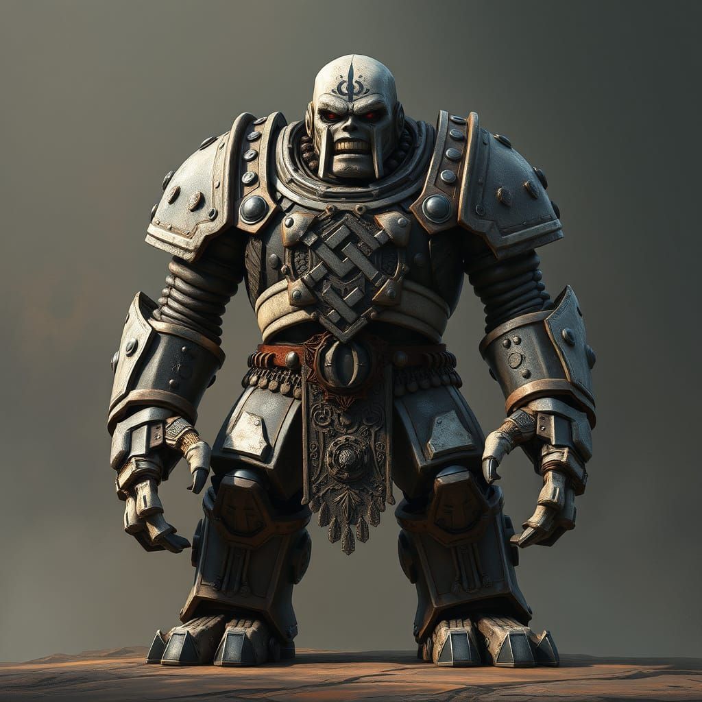 Warforged Juggernaut with Ghulra Rune, Fantasy Concept Art