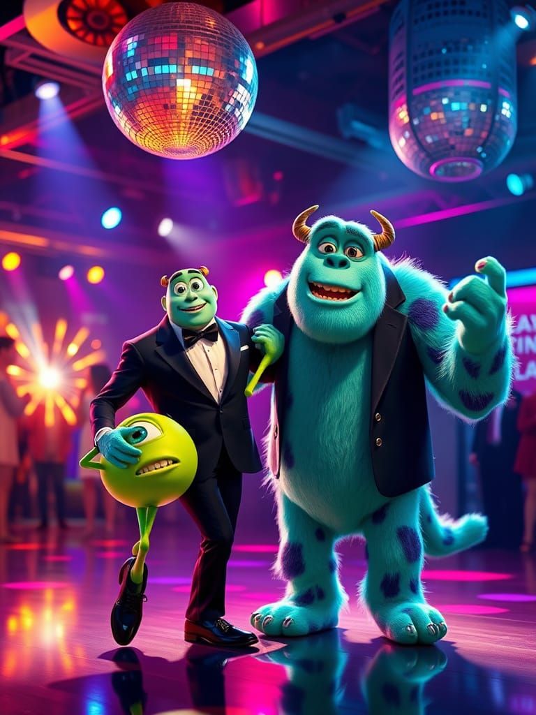 Mike Wazowski and Sulley Steal the Dance Floor at Monsters U...