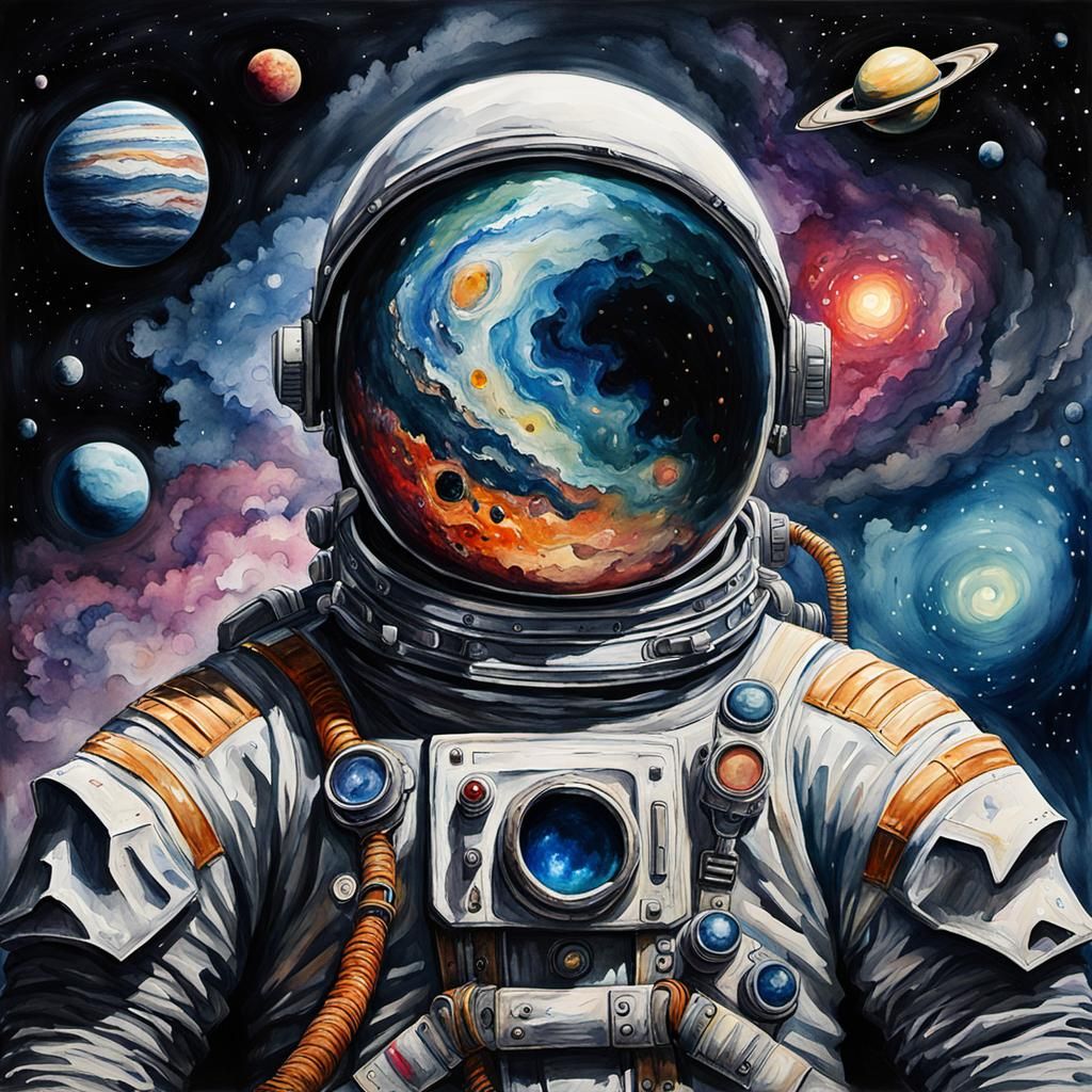 Spaceman in a Twisted Gothic Realist Masterpiece