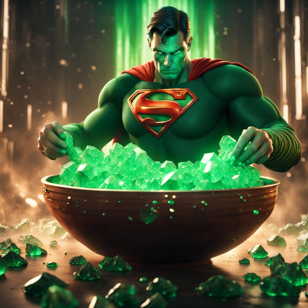 Glowing Green Crystal Feast of the Fierce Superman