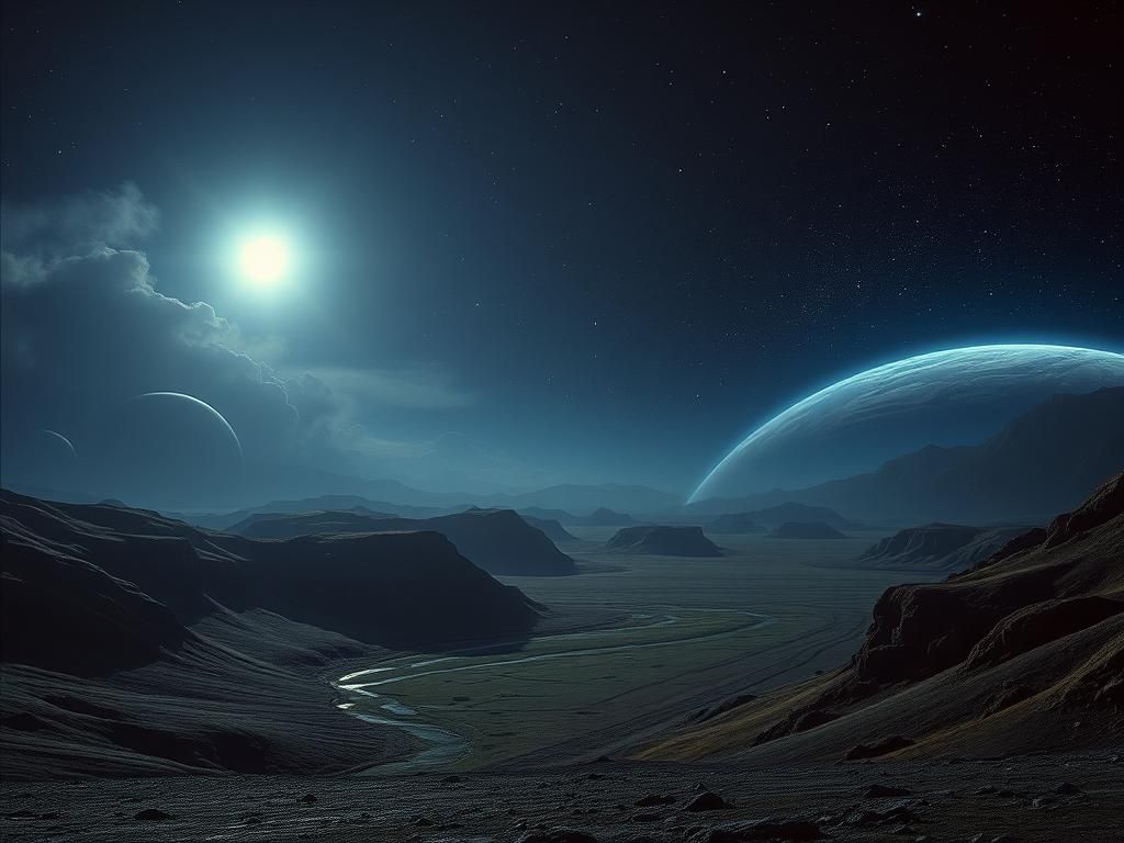 Cosmic Tidal Shoreline, 3D Landscape Art