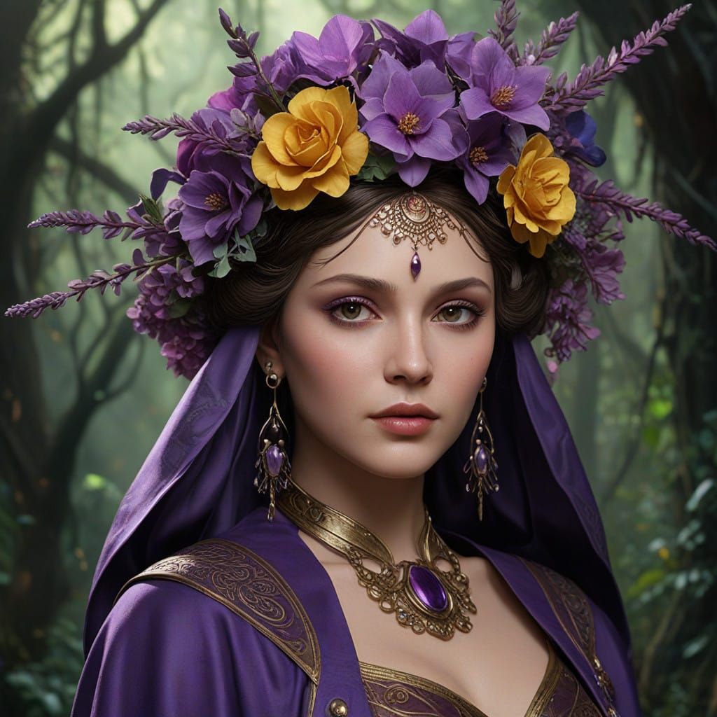 Dark Fantasy Padmé Amidala in Violet Locks and Fleuriste Att...