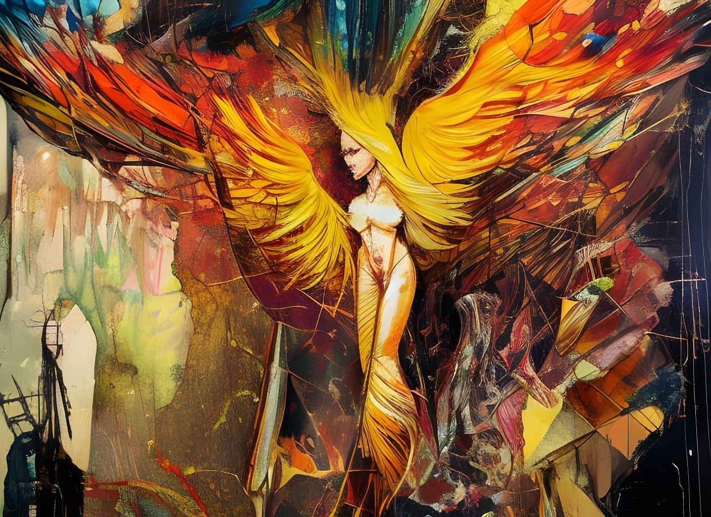 Neo-Expressionist Phoenix Force Disintegration