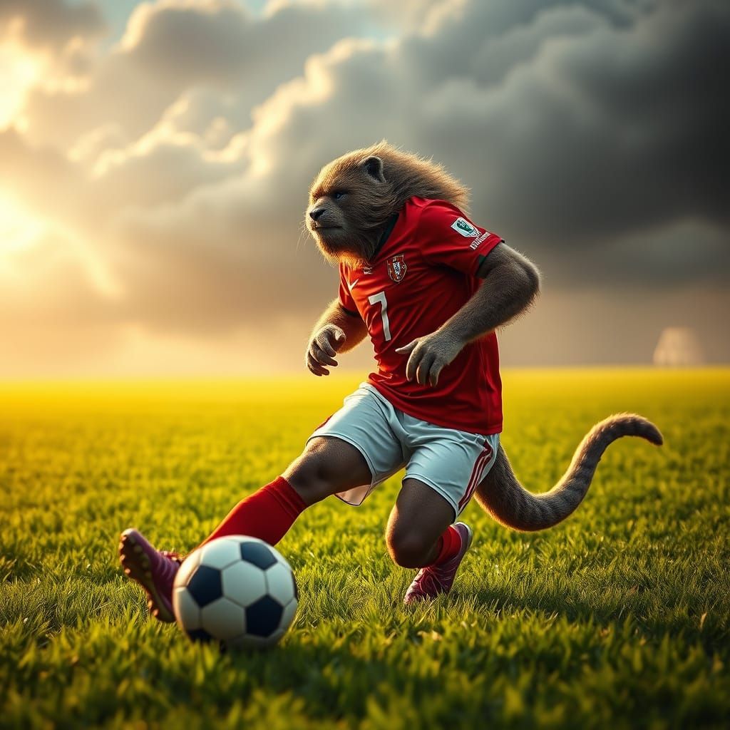 Majestic Soccer Creature in Hyper-Realistic HDR