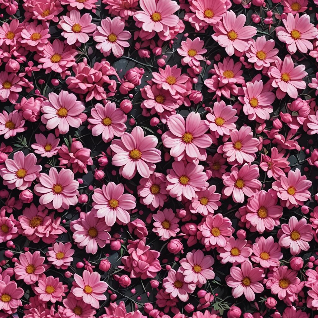 Vibrant Street Art Scene in High Contrast Color