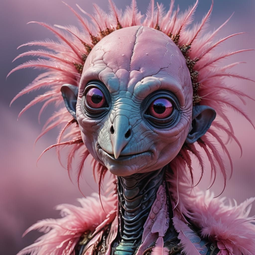 Surreal Portrait of an Alien Goddess in Soft Focus