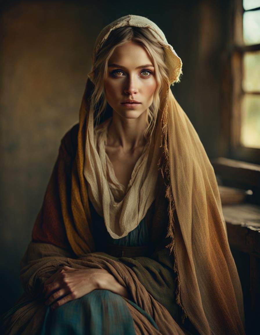 A Peasant Woman in Rags, a Haunting Portrait