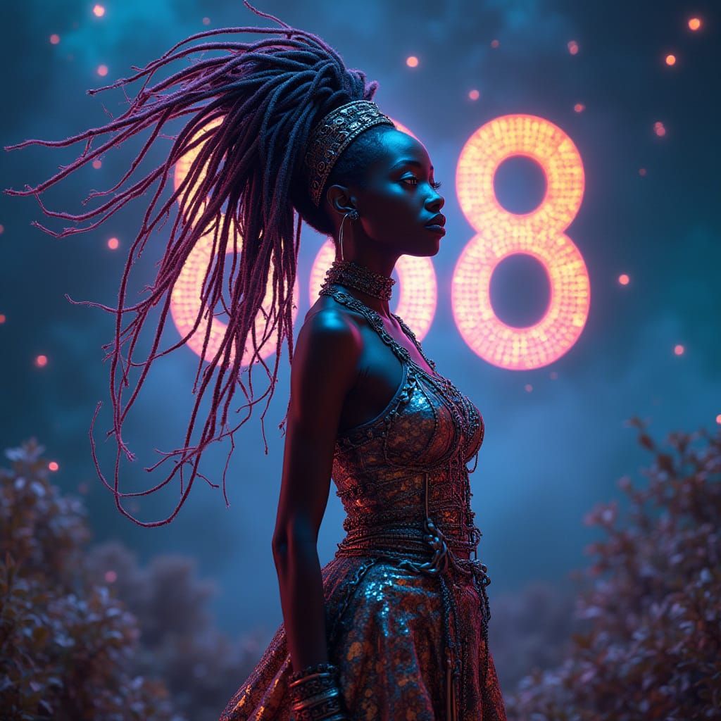 African Warrior Priestess Unveils Cosmic Code in Afrofuturis...