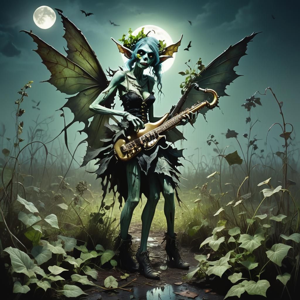 Gothic Rock Elf Maiden Reveals Haunting Saxophone Melody