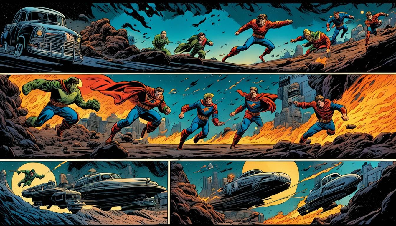 Retro Comic Book Art in Classic Comic Style