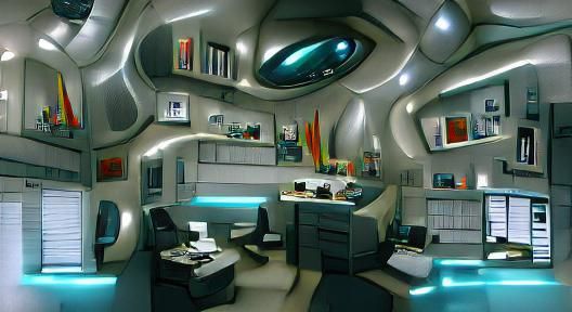 Surreal Futuristic Office Unveils Mystical Cityscape