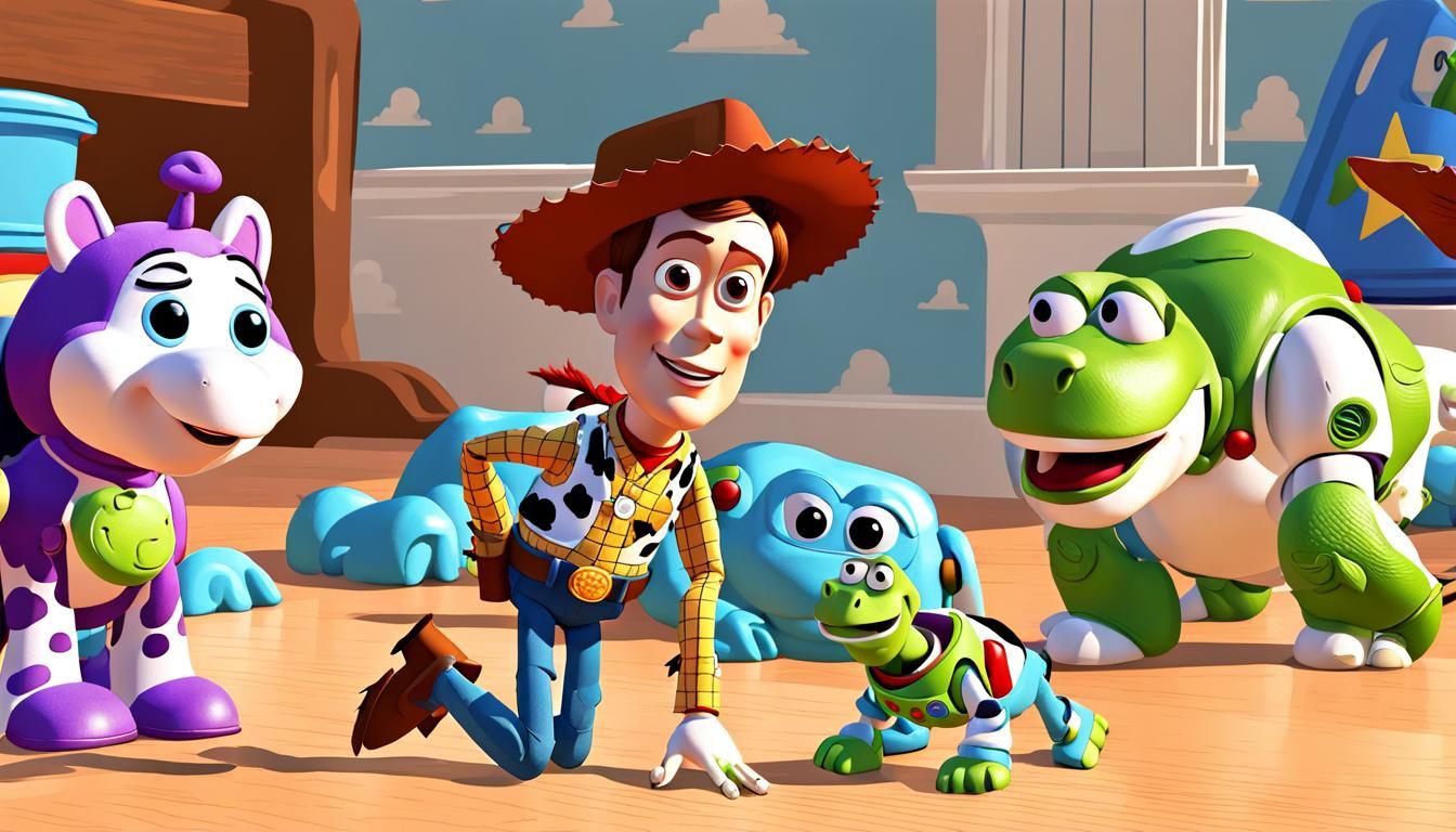A Colorful Animated Landscape Inspired by Disney Cartoons