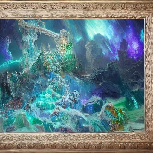 Ethereal Glass Domes in Fantastical Tangle of Diamonds and S...