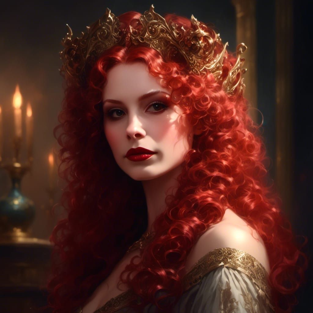 Ethereal Victorian Vampire Portrait with Intricate Design