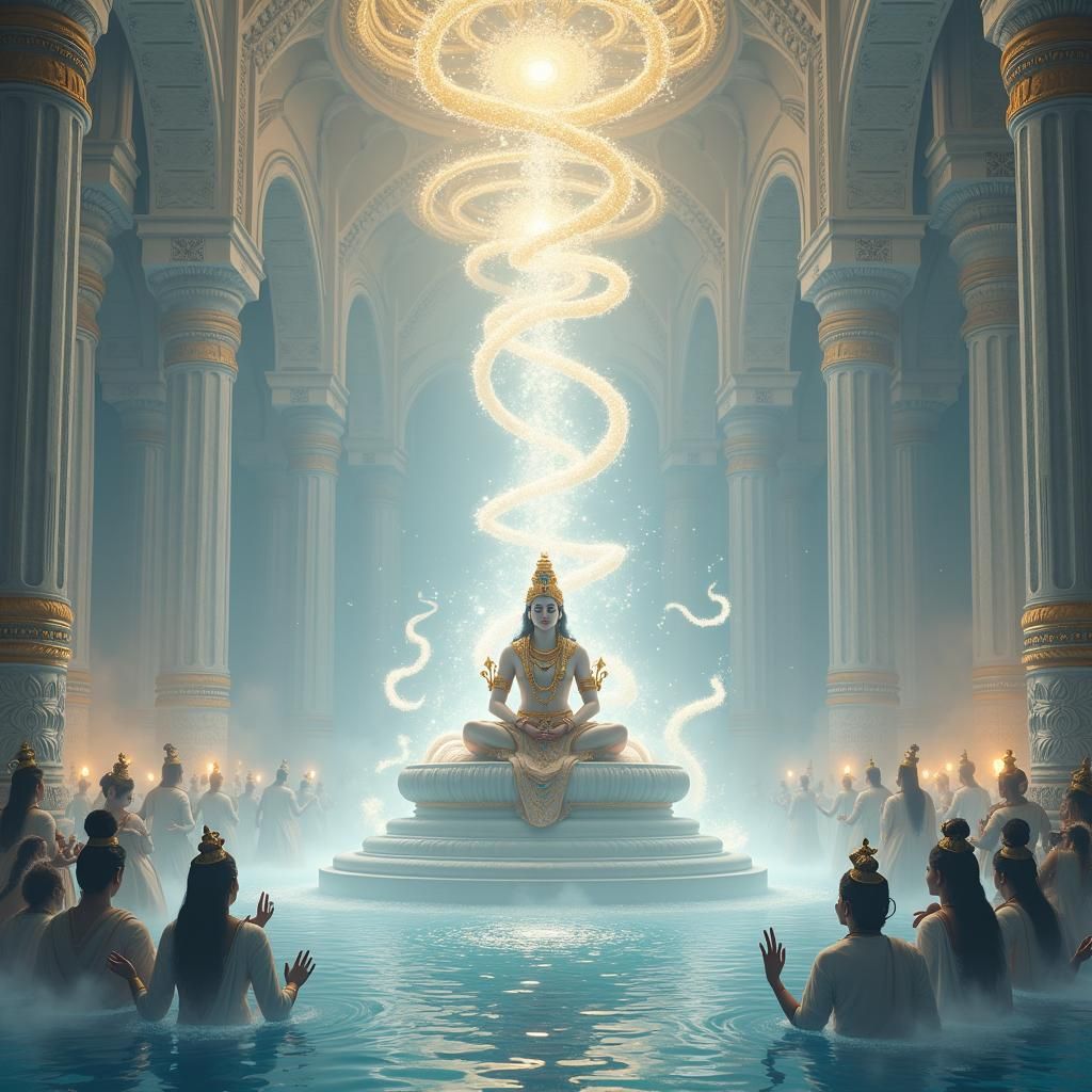 Divine Realm of Varuna in Ethereal Splendor