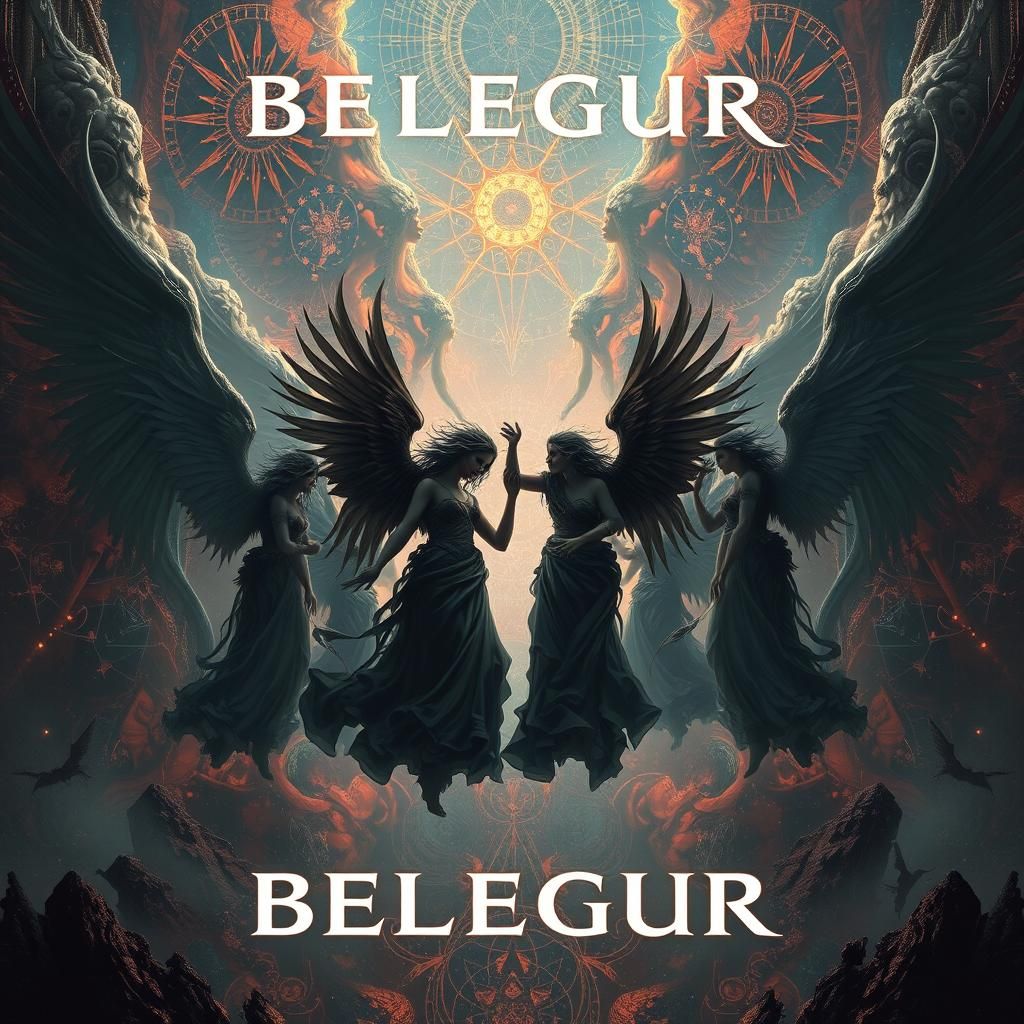 Cyberpunk Angels Dance in Fractal Harmony