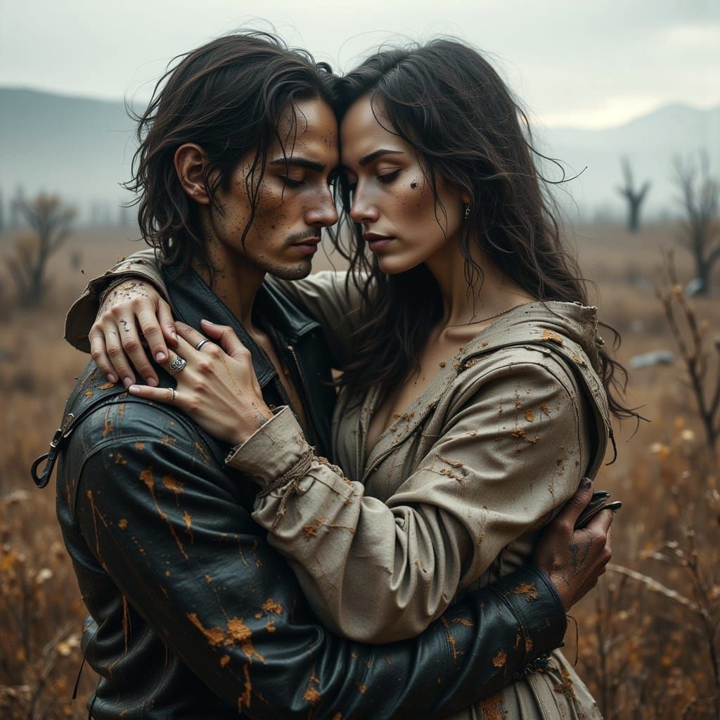 Desolate Embrace: A Bond Forged in Despair