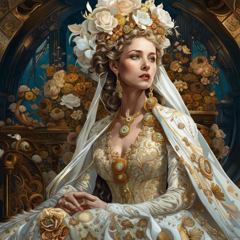 Ethereal Fantasy Bride in Whimsical Wedding Attire