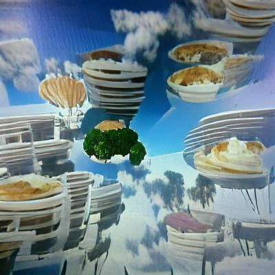 Floating Cosmos in Ethereal Skies