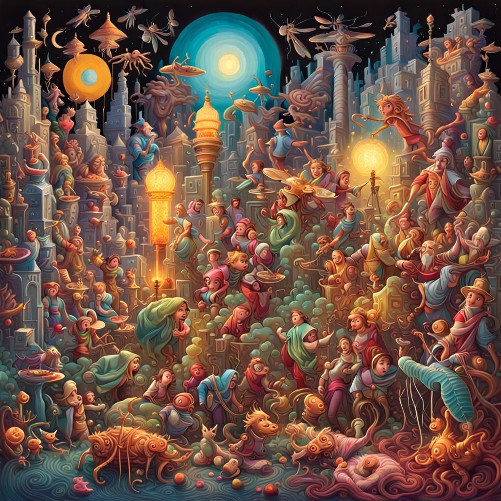 Hyperrealistic Horror Art of Hypermodular Mosquito Kebab