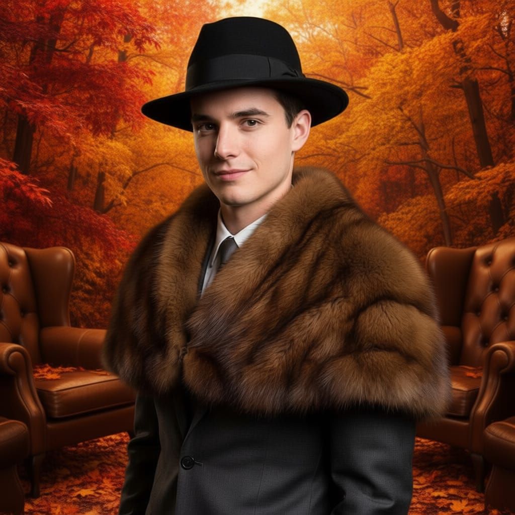 Tim Drake in Autumn Landscape Painting