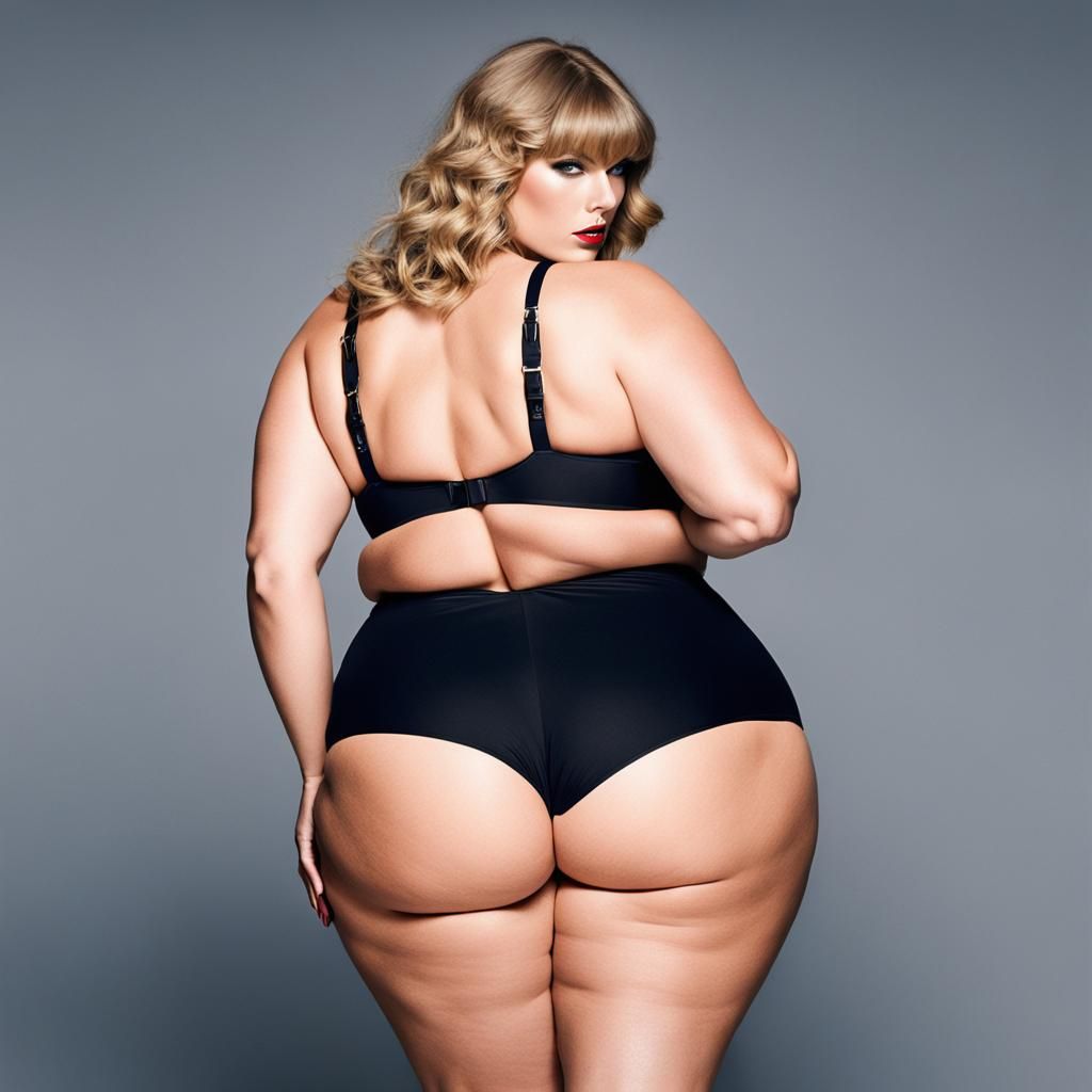 Taylor Swift as a Plus-Sized Beach Goddess