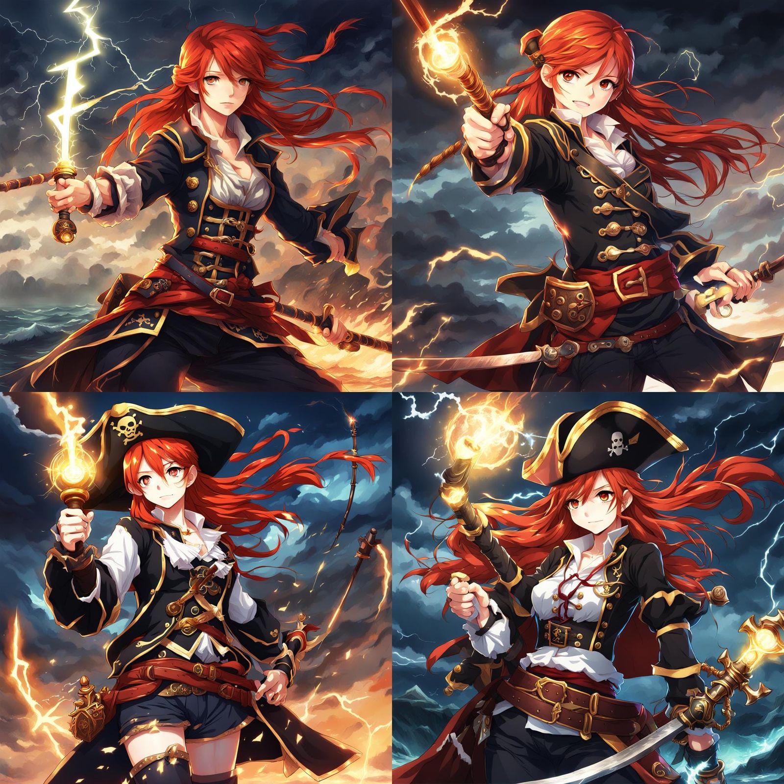 Pirate Maiden Wields Electric Power