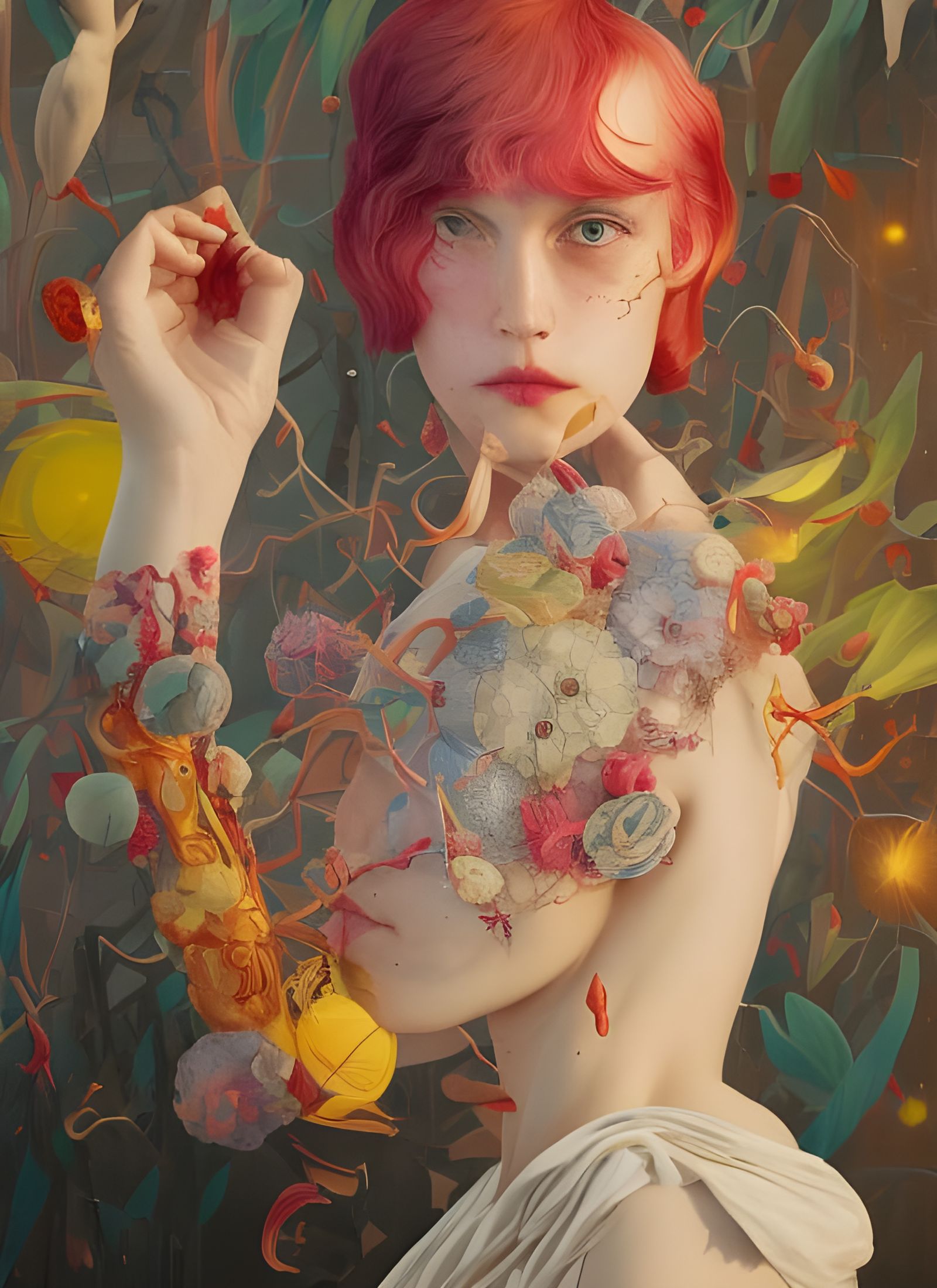 Elegant Orientalia Fashion Portrait in Hyper Real Style