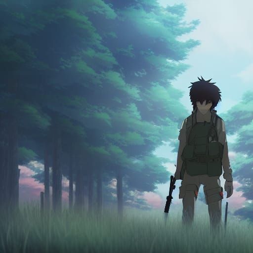 Ghibli-Inspired Anime Concept Art of Modern Warfare