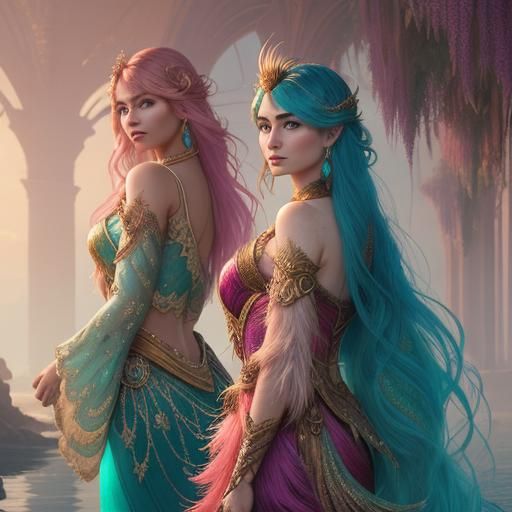 Surreal Goddesses Embody Ethereal Magic in Whimsical Disney-...