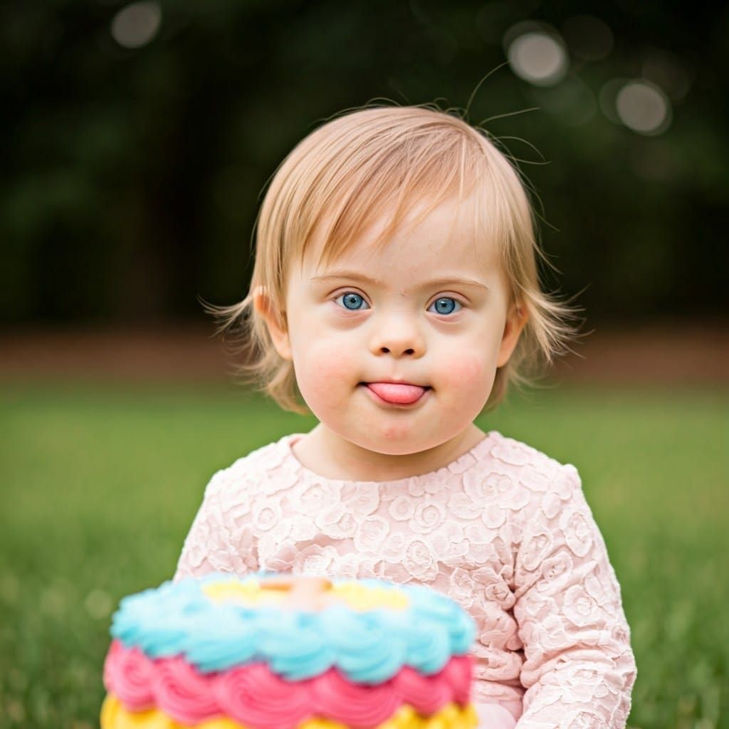 Gentle Down Syndrome Baby Celebrates First Birthday in Whims...
