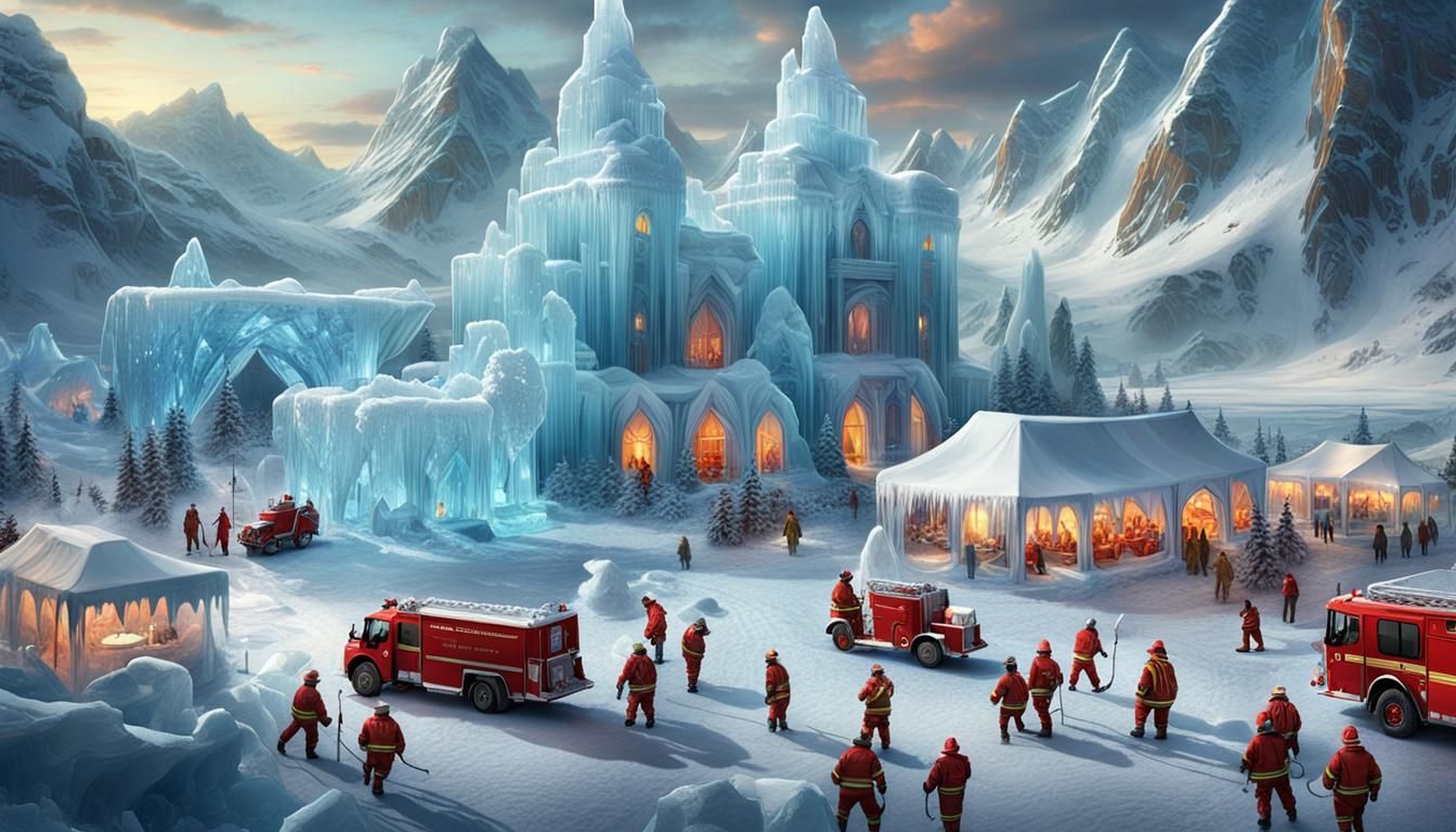 Surreal Celebration in the Melting Ice Hotel