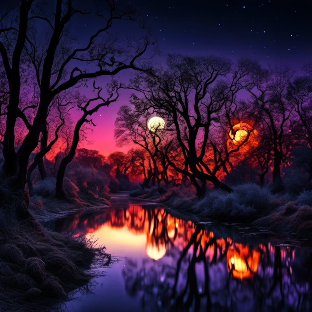 Paysage de nuit