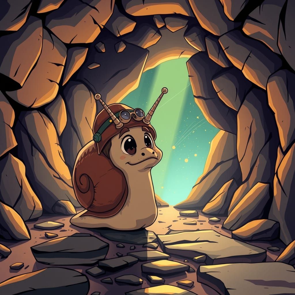 Adventurer Snail Finds Interdimensional Portal in Manga Styl...