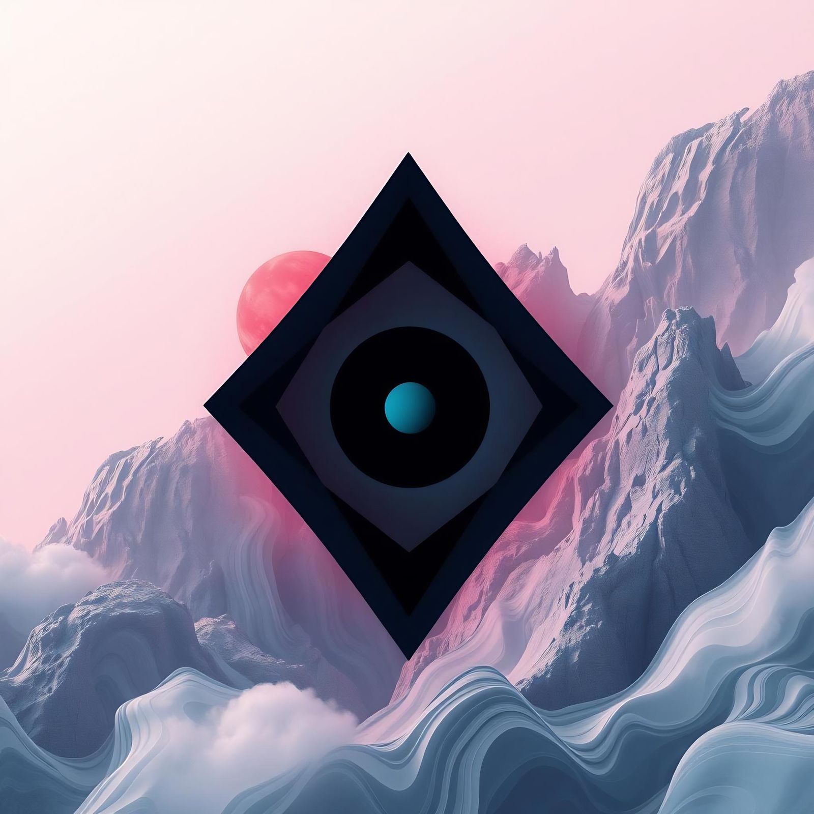 Dreamlike Surreal Landscape in Cyberpunk Style