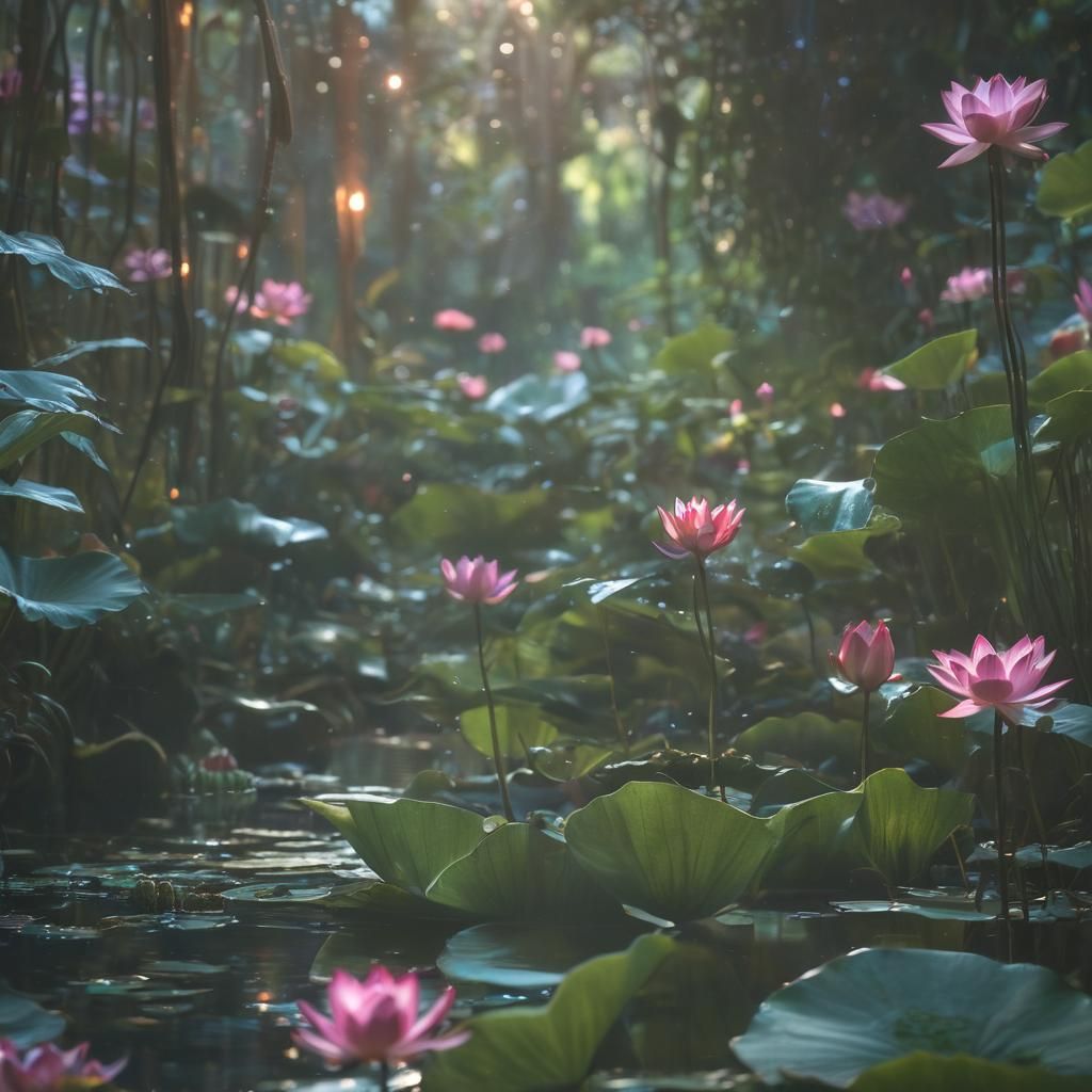 Luminous Tropical Paradise in Soft Focus