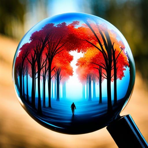 Four Seasons in Crystal Balls: Hyperrealistic Art